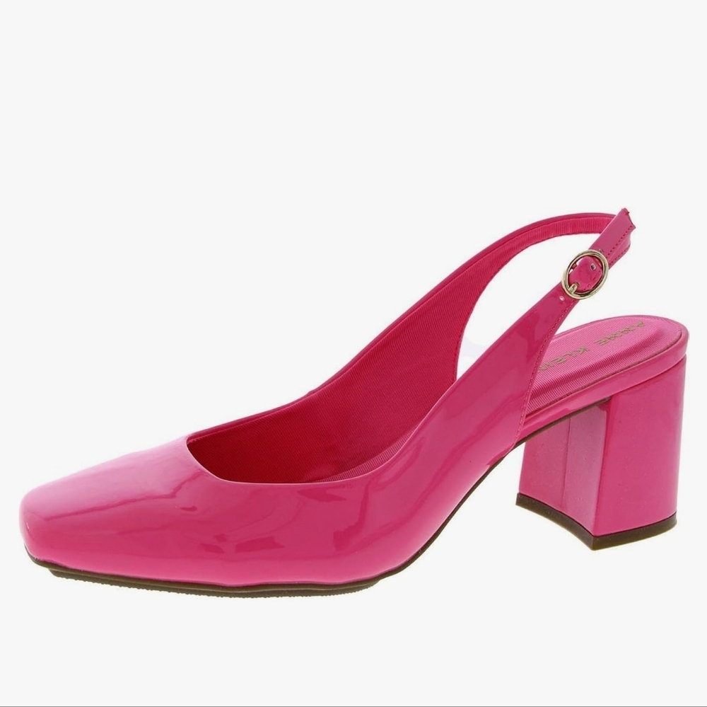 Beautiful Fuschia Anne Klein Patent Slingback Shoes
